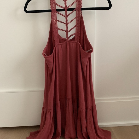 Lush Racerback tanktop dress, deep red - Picture 2 of 2